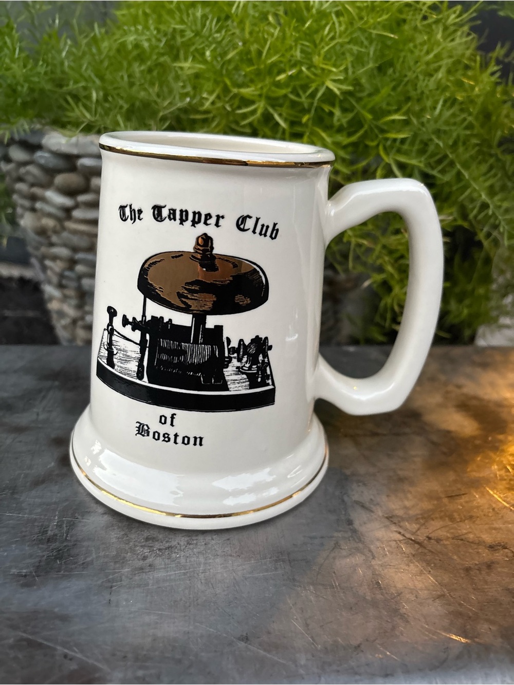 Vintage 70’s Beer Mug/Stein BOSTON MA THE TAPPER CLUB 25Th Anniversary, Gold - Picture 12 of 15